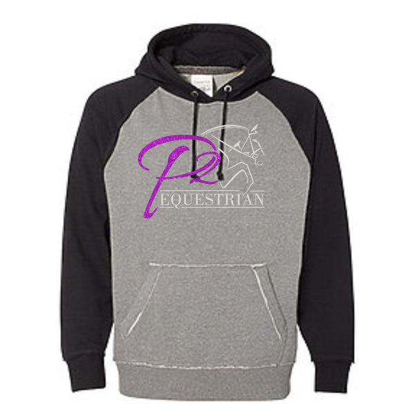 P2 Equestrian Vintage Heathered Hoodie- Matte or Glitter