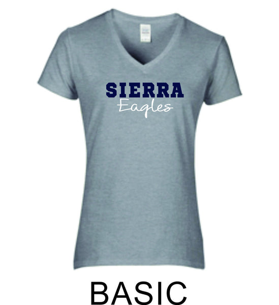 Sierra Ladies Short Sleeve Tee- 4 Designs- Matte or Glitter