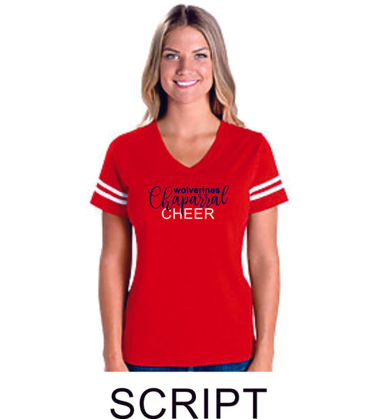 Chap Cheer Football Tee- Matte or Glitter