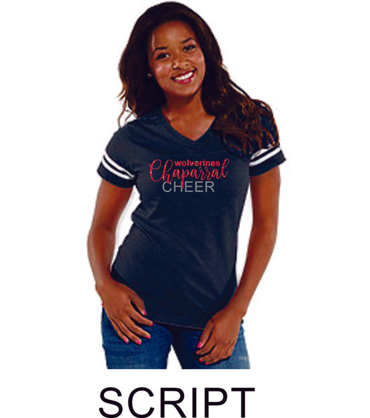 Chap Cheer Football Tee- Matte or Glitter