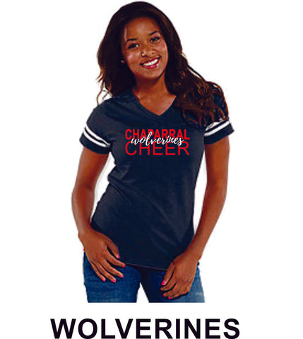 Chap Cheer Football Tee- Matte or Glitter