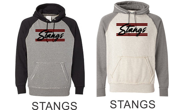Pondo Baseball Vintage Heathered Hoodie- 12 Designs- Matte or Glitter