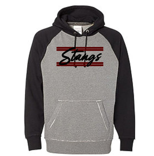 Pondo Baseball Vintage Heathered Hoodie- 12 Designs- Matte or Glitter