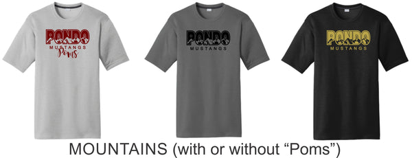 Pondo POMS Cotton Touch Wicking Tee- 4 Designs