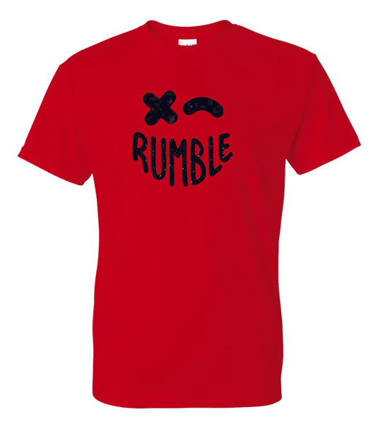 Rumble Staff Basic WINKY FACE Tee- Matte or Glitter