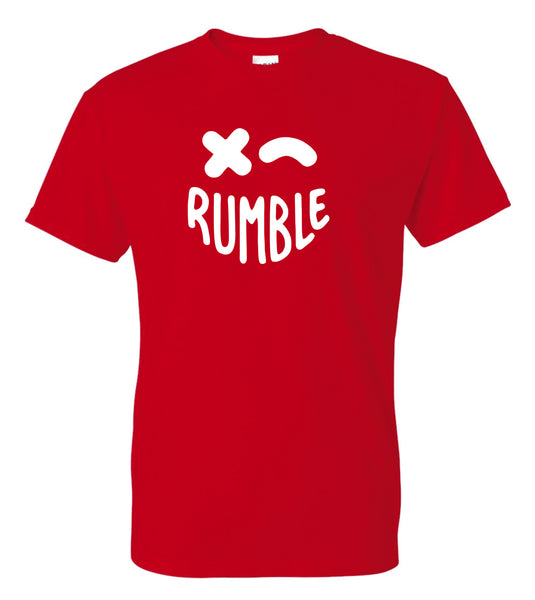 Rumble Staff Basic WINKY FACE Tee- Matte or Glitter