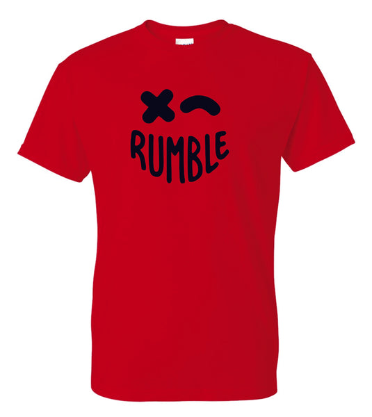 Rumble Staff Basic WINKY FACE Tee- Matte or Glitter