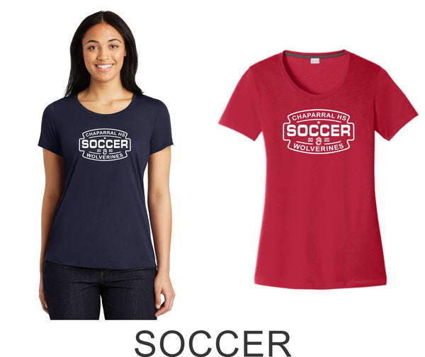 Chap Soccer Sport-Tek Ladies Wicking Tee - 4 designs