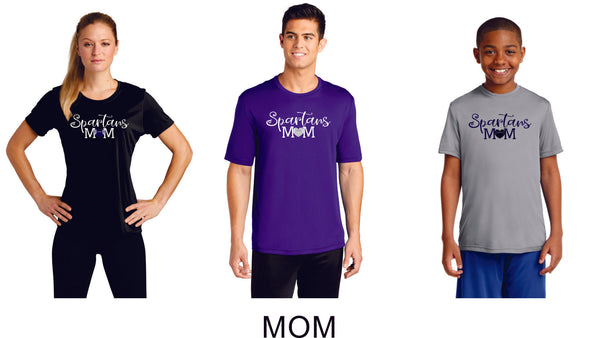 Spartans Wicking Tee- Youth, Ladies, Unisex sizes- 7 Designs