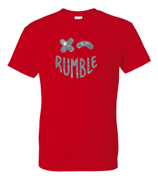 Rumble Staff Basic WINKY FACE Tee- Matte or Glitter