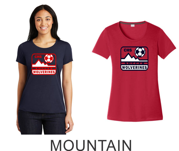 Chap Soccer Sport-Tek Ladies Wicking Tee - 4 designs