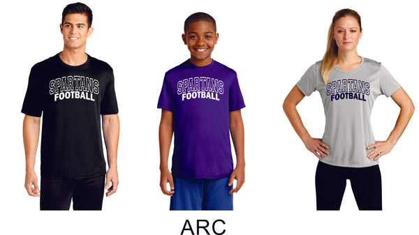 Spartans Wicking Tee- Youth, Ladies, Unisex sizes- 7 Designs