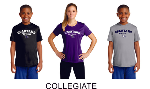 Spartans Wicking Tee- Youth, Ladies, Unisex sizes- 7 Designs