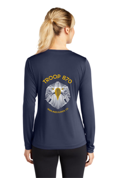 Troop 870 Long Sleeve Wicking Tee- Youth, Ladies, Unisex sizes