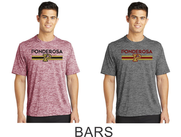 Pondo POMS Unisex Heather Wicking Tee- 4 Designs