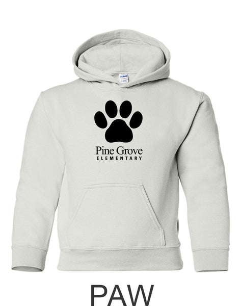 PGE White Hooded Sweatshirt- 4 Designs- Matte and Glitter