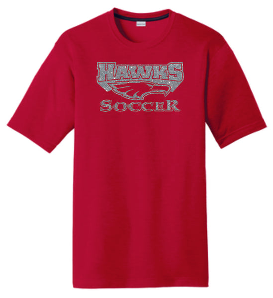 CO Hawks Soccer Sport-Tek Unisex Wicking Tee -Matte and Glitter