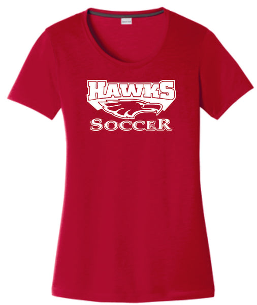 CO Hawks Soccer Ladies Sport-Tek Wicking Tee - Matte or Glitter