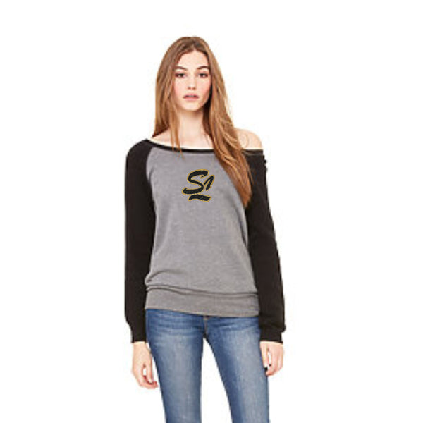 Sandlot Wideneck Sweatshirt- Matte or Glitter