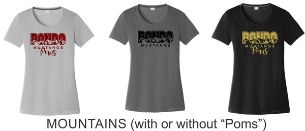 Pondo POMS Ladies Cotton Touch Wicking Tee- 4 Designs