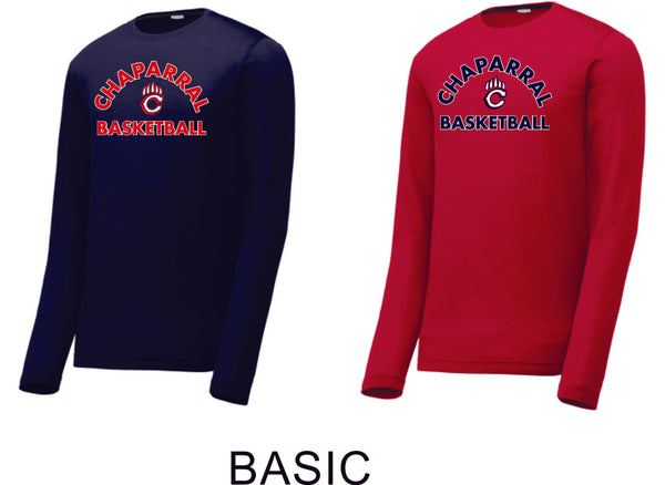 Chap Basketball Sport-Tek Unisex Long Sleeve Tee - 4 designs