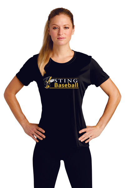 Sting Ladies Wicking Tee-3 designs- 4 colors