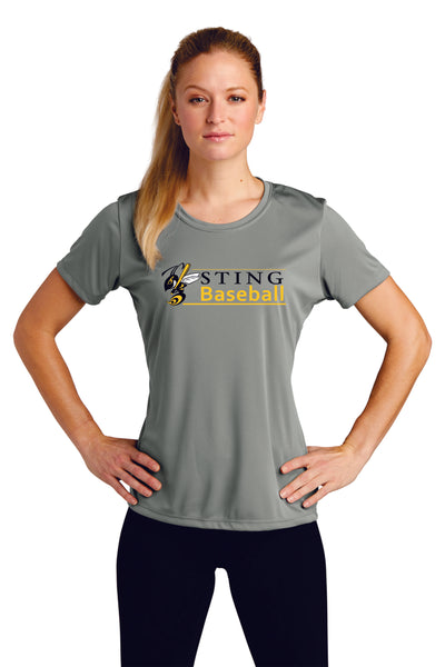 Sting Ladies Wicking Tee-3 designs- 4 colors