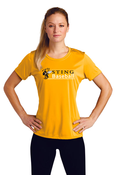 Sting Ladies Wicking Tee-3 designs- 4 colors