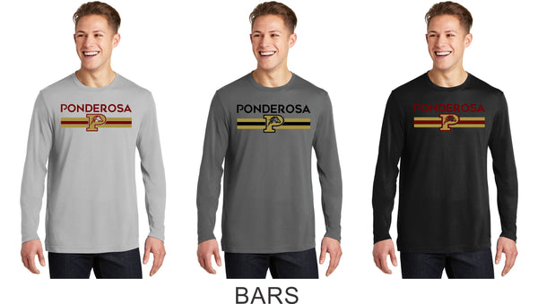 Pondo POMS Long Sleeve Cotton Touch Wicking Tee- 4 Designs