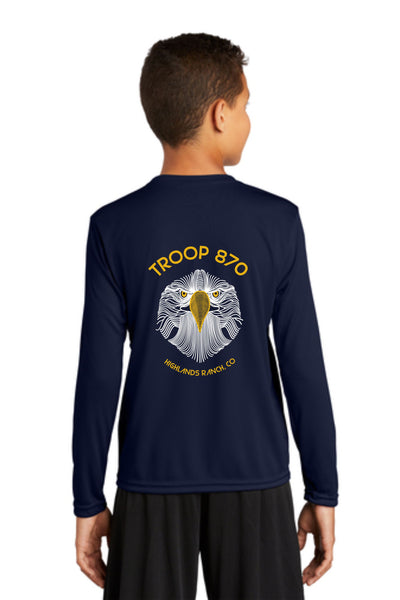 Troop 870 Long Sleeve Wicking Tee- Youth, Ladies, Unisex sizes