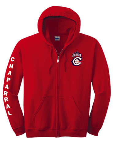 Chap Basketball Zip Up Hoodie- Matte or Glitter