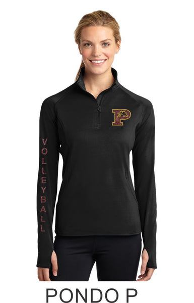 Pondo Volleyball Ladies Sports Wik 1/4 Zip Pullover- 2 Designs