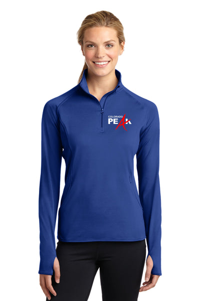 Peak Softball Ladies Sport Wick 1/2 Zip Pullover- Matte or Glitter